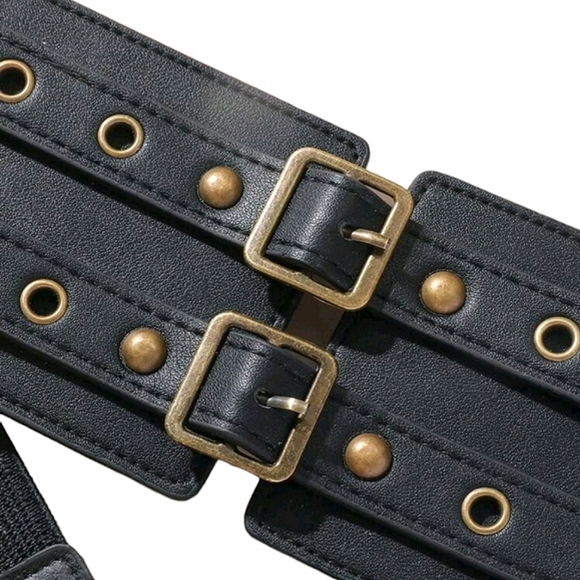 Double Buckle Wide Width Belt - Picture 3 of 3